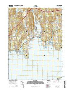 Niantic Connecticut Current topographic map, 1:24000 scale, 7.5 X 7.5 Minute, Year 2015