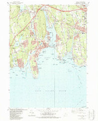 Niantic Connecticut Historical topographic map, 1:24000 scale, 7.5 X 7.5 Minute, Year 1983