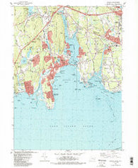 Niantic Connecticut Historical topographic map, 1:24000 scale, 7.5 X 7.5 Minute, Year 1983