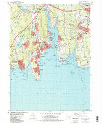 Niantic Connecticut Historical topographic map, 1:24000 scale, 7.5 X 7.5 Minute, Year 1983