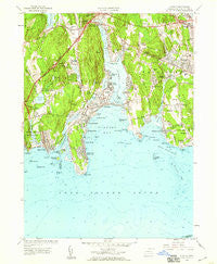 Niantic Connecticut Historical topographic map, 1:24000 scale, 7.5 X 7.5 Minute, Year 1958