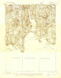 Niantic Connecticut Historical topographic map, 1:24000 scale, 7.5 X 7.5 Minute, Year 1934