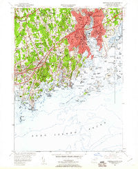 Norwalk South Connecticut Historical topographic map, 1:24000 scale, 7.5 X 7.5 Minute, Year 1951