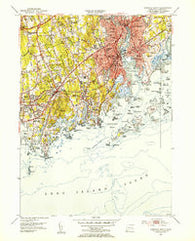Norwalk South Connecticut Historical topographic map, 1:31680 scale, 7.5 X 7.5 Minute, Year 1951