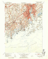 Norwalk South Connecticut Historical topographic map, 1:31680 scale, 7.5 X 7.5 Minute, Year 1951