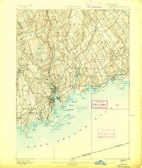 Norwalk Connecticut Historical topographic map, 1:62500 scale, 15 X 15 Minute, Year 1893