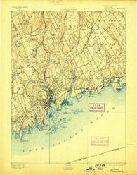 Norwalk Connecticut Historical topographic map, 1:62500 scale, 15 X 15 Minute, Year 1893