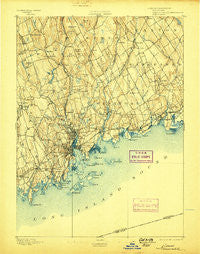 Norwalk Connecticut Historical topographic map, 1:62500 scale, 15 X 15 Minute, Year 1893