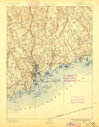Norwalk Connecticut Historical topographic map, 1:62500 scale, 15 X 15 Minute, Year 1893