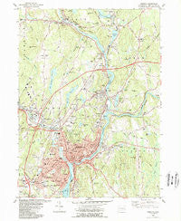 Norwich Connecticut Historical topographic map, 1:24000 scale, 7.5 X 7.5 Minute, Year 1983