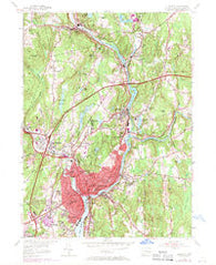 Norwich Connecticut Historical topographic map, 1:24000 scale, 7.5 X 7.5 Minute, Year 1954