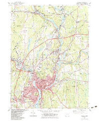 Norwich Connecticut Historical topographic map, 1:24000 scale, 7.5 X 7.5 Minute, Year 1983