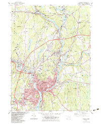 Norwich Connecticut Historical topographic map, 1:24000 scale, 7.5 X 7.5 Minute, Year 1983