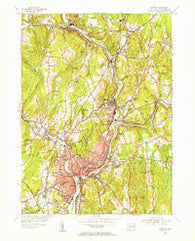 Norwich Connecticut Historical topographic map, 1:31680 scale, 7.5 X 7.5 Minute, Year 1954