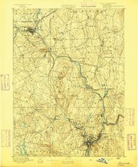 Norwich Connecticut Historical topographic map, 1:62500 scale, 15 X 15 Minute, Year 1892
