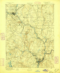Norwich Connecticut Historical topographic map, 1:62500 scale, 15 X 15 Minute, Year 1892