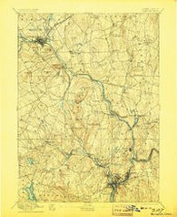Norwich Connecticut Historical topographic map, 1:62500 scale, 15 X 15 Minute, Year 1892