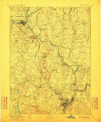 Norwich Connecticut Historical topographic map, 1:62500 scale, 15 X 15 Minute, Year 1892