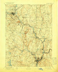 Norwich Connecticut Historical topographic map, 1:62500 scale, 15 X 15 Minute, Year 1892