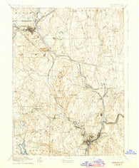 Norwich Connecticut Historical topographic map, 1:62500 scale, 15 X 15 Minute, Year 1892