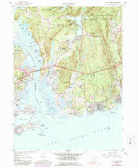 Old Lyme Connecticut Historical topographic map, 1:24000 scale, 7.5 X 7.5 Minute, Year 1958