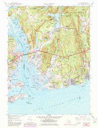 Old Lyme Connecticut Historical topographic map, 1:24000 scale, 7.5 X 7.5 Minute, Year 1958