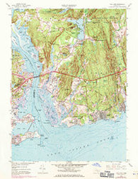 Old Lyme Connecticut Historical topographic map, 1:24000 scale, 7.5 X 7.5 Minute, Year 1958