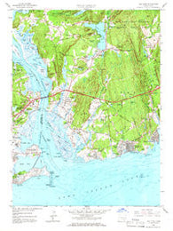 Old Lyme Connecticut Historical topographic map, 1:24000 scale, 7.5 X 7.5 Minute, Year 1958
