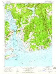 Old Lyme Connecticut Historical topographic map, 1:24000 scale, 7.5 X 7.5 Minute, Year 1958