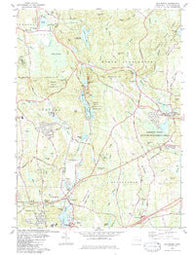 Old Mystic Connecticut Historical topographic map, 1:24000 scale, 7.5 X 7.5 Minute, Year 1983