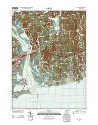 Old Lyme Connecticut Historical topographic map, 1:24000 scale, 7.5 X 7.5 Minute, Year 2012