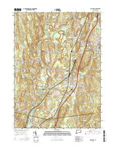 Plainfield Connecticut Current topographic map, 1:24000 scale, 7.5 X 7.5 Minute, Year 2015
