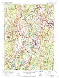 Plainfield Connecticut Historical topographic map, 1:24000 scale, 7.5 X 7.5 Minute, Year 1953