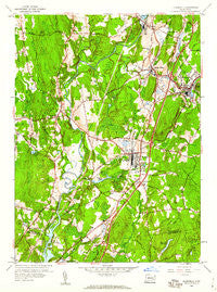 Plainfield Connecticut Historical topographic map, 1:24000 scale, 7.5 X 7.5 Minute, Year 1953