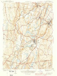 Plainfield Connecticut Historical topographic map, 1:31680 scale, 7.5 X 7.5 Minute, Year 1943