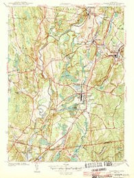 Plainfield Connecticut Historical topographic map, 1:31680 scale, 7.5 X 7.5 Minute, Year 1943