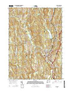 Putnam Connecticut Current topographic map, 1:24000 scale, 7.5 X 7.5 Minute, Year 2015