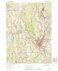 Putnam Connecticut Historical topographic map, 1:24000 scale, 7.5 X 7.5 Minute, Year 1955