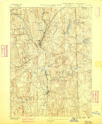 Putnam Connecticut Historical topographic map, 1:62500 scale, 15 X 15 Minute, Year 1889