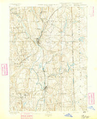 Putnam Connecticut Historical topographic map, 1:62500 scale, 15 X 15 Minute, Year 1893