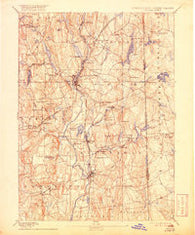 Putnam Connecticut Historical topographic map, 1:62500 scale, 15 X 15 Minute, Year 1893