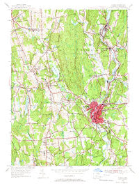 Putnam Connecticut Historical topographic map, 1:24000 scale, 7.5 X 7.5 Minute, Year 1955