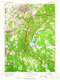 Rockville Connecticut Historical topographic map, 1:24000 scale, 7.5 X 7.5 Minute, Year 1953