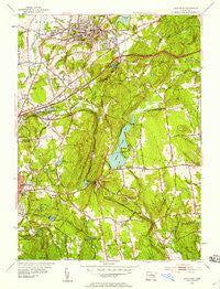 Rockville Connecticut Historical topographic map, 1:24000 scale, 7.5 X 7.5 Minute, Year 1953