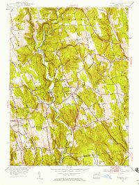 Roxbury Connecticut Historical topographic map, 1:24000 scale, 7.5 X 7.5 Minute, Year 1955