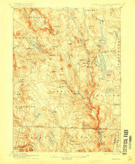 Sandisfield Massachusetts Historical topographic map, 1:62500 scale, 15 X 15 Minute, Year 1907
