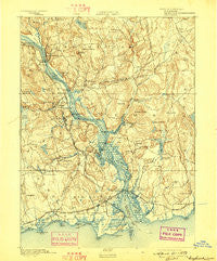 Saybrook Connecticut Historical topographic map, 1:62500 scale, 15 X 15 Minute, Year 1893