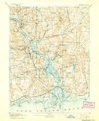 Saybrook Connecticut Historical topographic map, 1:62500 scale, 15 X 15 Minute, Year 1893