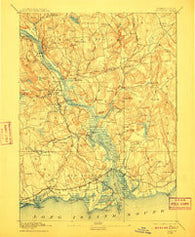 Saybrook Connecticut Historical topographic map, 1:62500 scale, 15 X 15 Minute, Year 1893