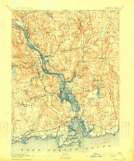 Saybrook Connecticut Historical topographic map, 1:62500 scale, 15 X 15 Minute, Year 1893